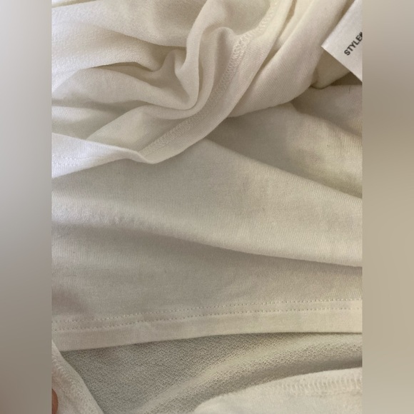 Lulus small white bodycon mini skirt soft stretchy elastic waist S7D1643M94 - Picture 6 of 6